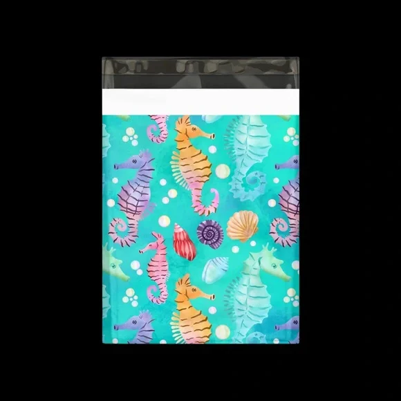 50 10X13 Poly Mailers Seahorses Shipping Envelopes Bags PRICE IS FIRM - Picture 7 of 7